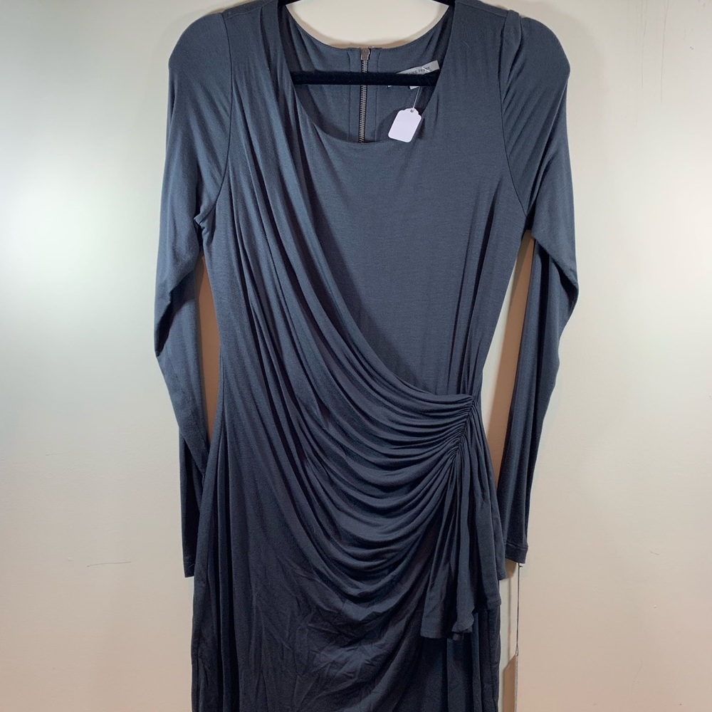 People Like Frank Dark Gray Wrap Dress M
